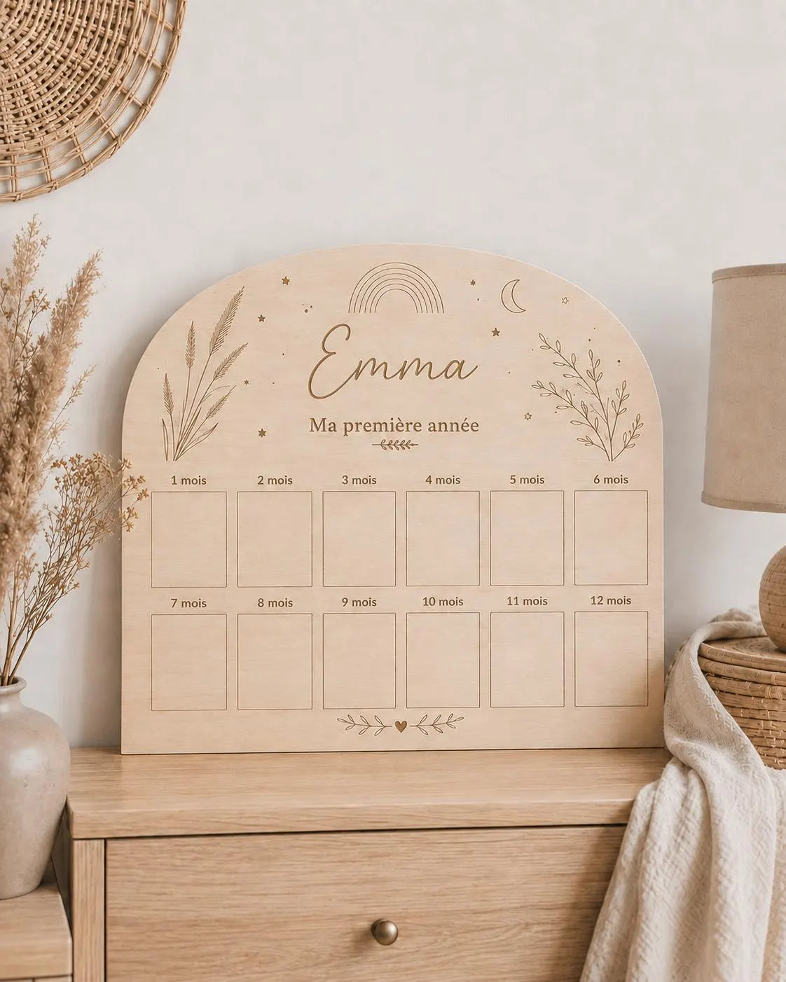 Tableau Photo Bébé Personnalisé – Ma Première Année