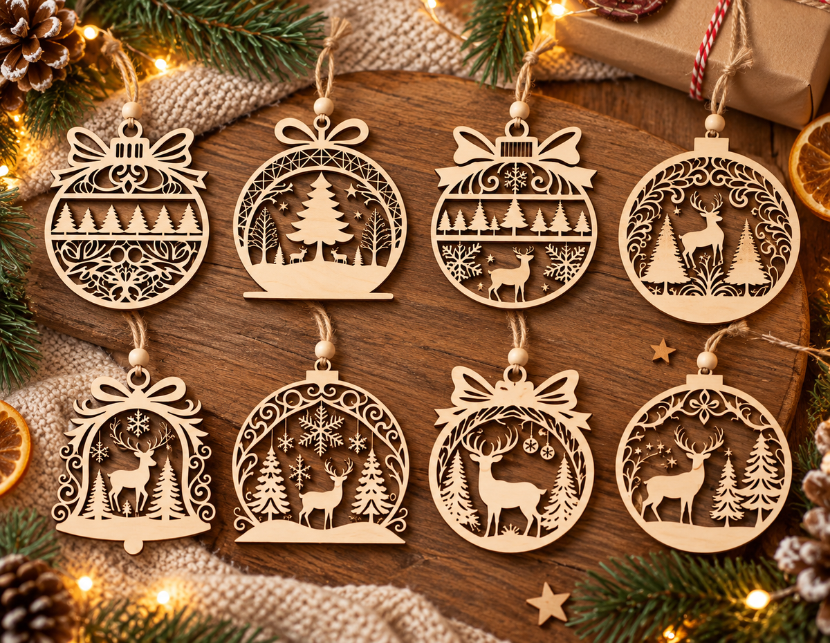 Décoration de Noël en bois – 8 modèles au choix