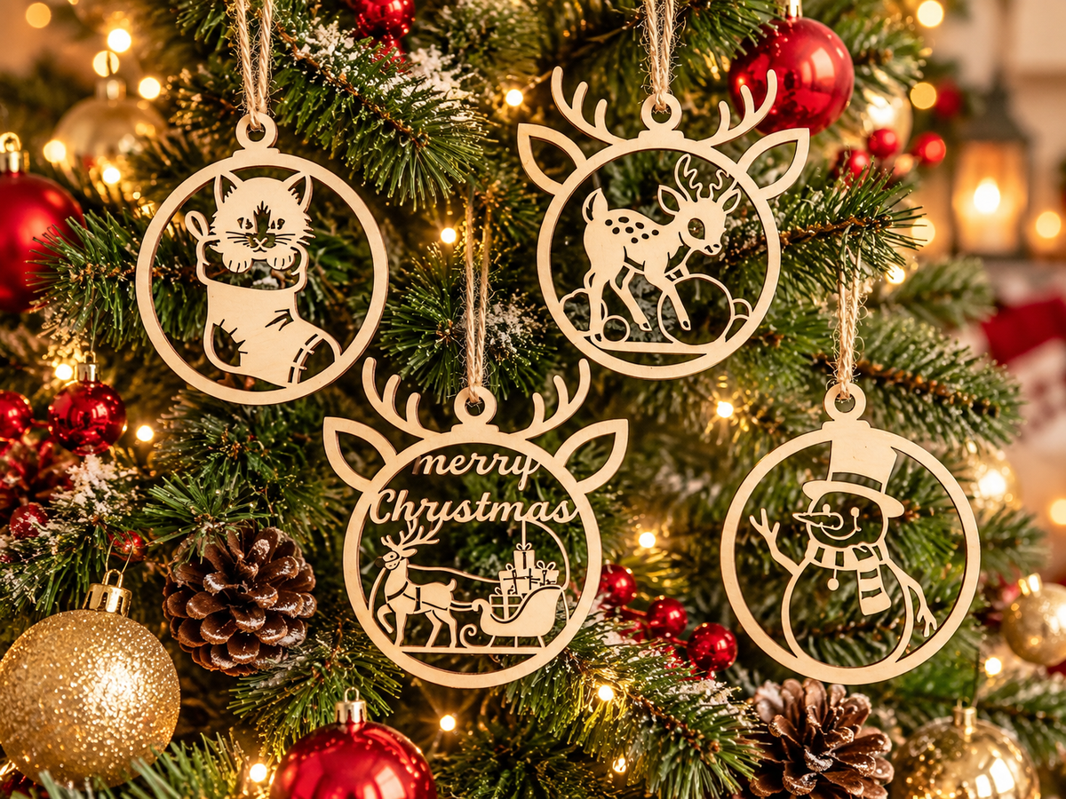 Décoration de Noël en bois – Suspension sapin –