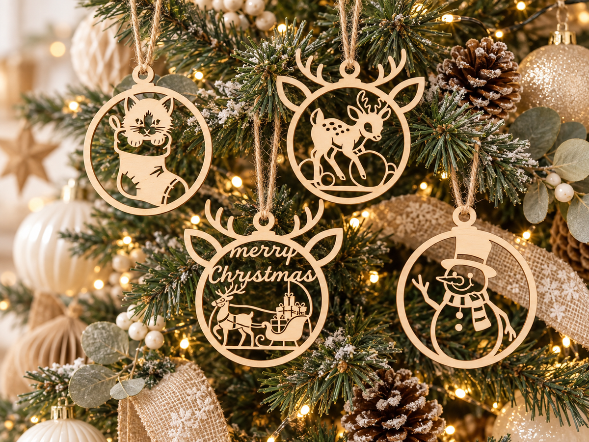 Décoration de Noël en bois – Suspension sapin –
