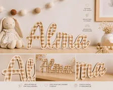 Prénom en Bois Personnalisé – Décoration Murale Chambre Bébé – Plaque Prénom en Bois – Décoration Bohème – Cadeau de Naissance