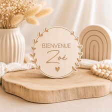 Cartes Étapes Bébé en Bois Personnalisées
