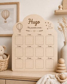 Tableau Photo Bébé Personnalisé – Ma Première Année