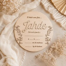 Plaque de Naissance Personnalisée en Bois