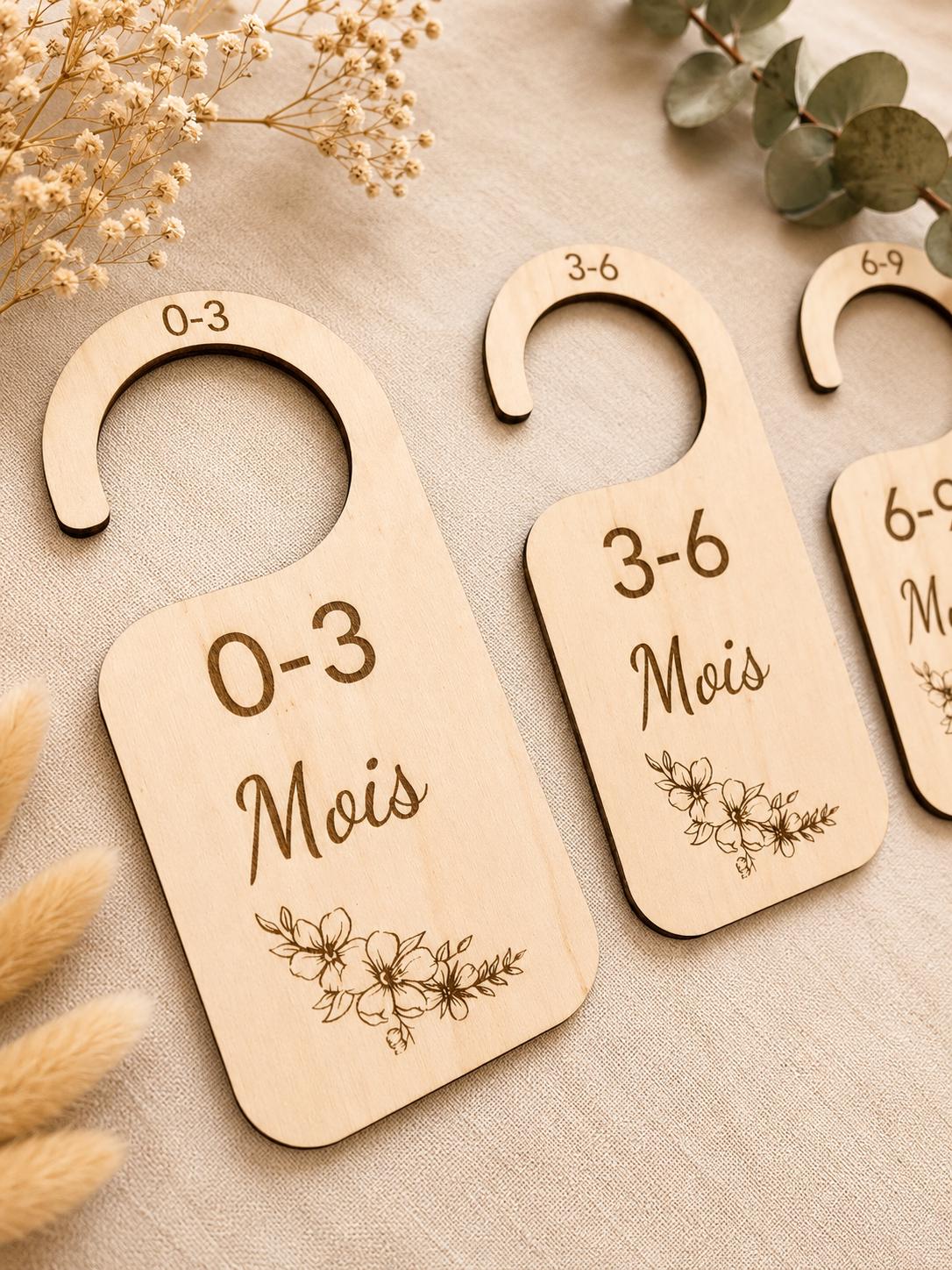 Séparateurs de Taille Bébé en Bois | Organisateurs de Dressing Bébé
