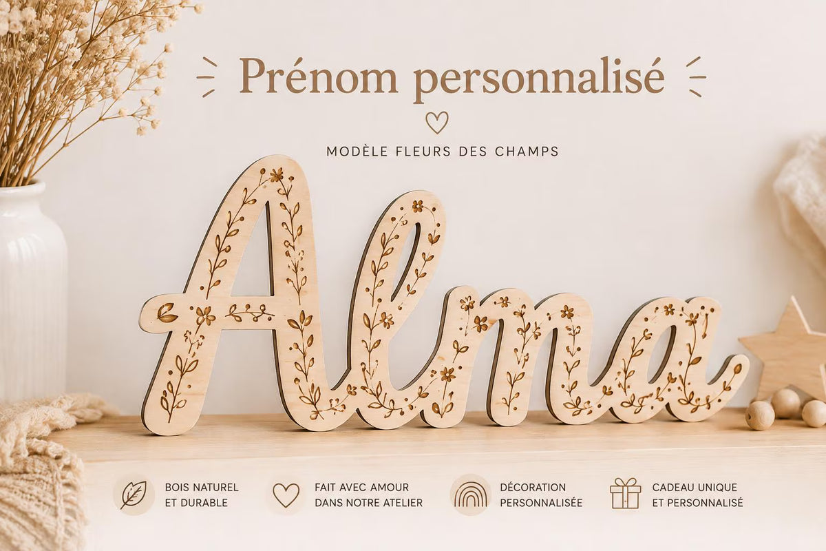 Prénom en Bois Personnalisé