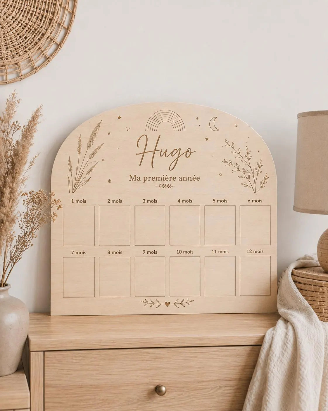 Tableau Photo Bébé Personnalisé – Ma Première Année